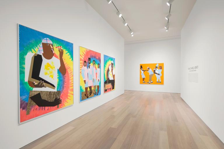 installation view of Nina Chanel Abney exhibition