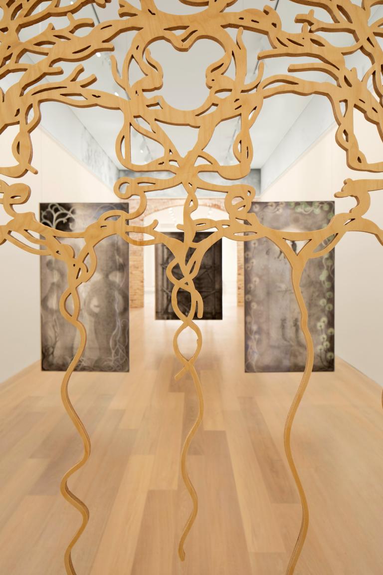 installation view of Cindy Ji Hye Kim exhibition