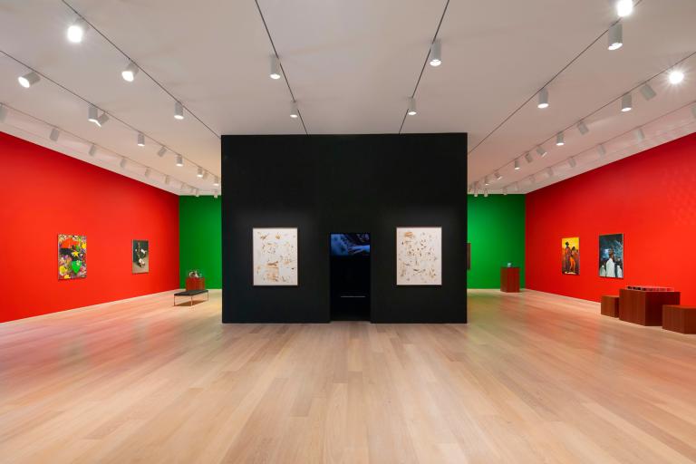 installation view of Awol Erizku exhibition