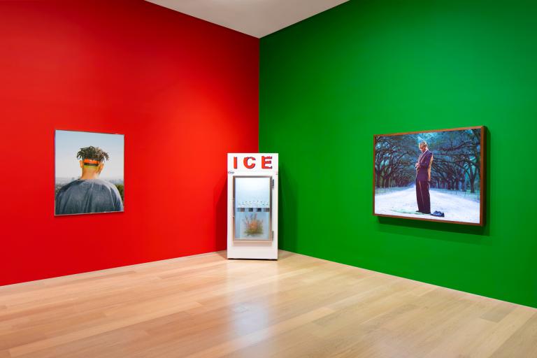 installation view of Awol Erizku exhibition