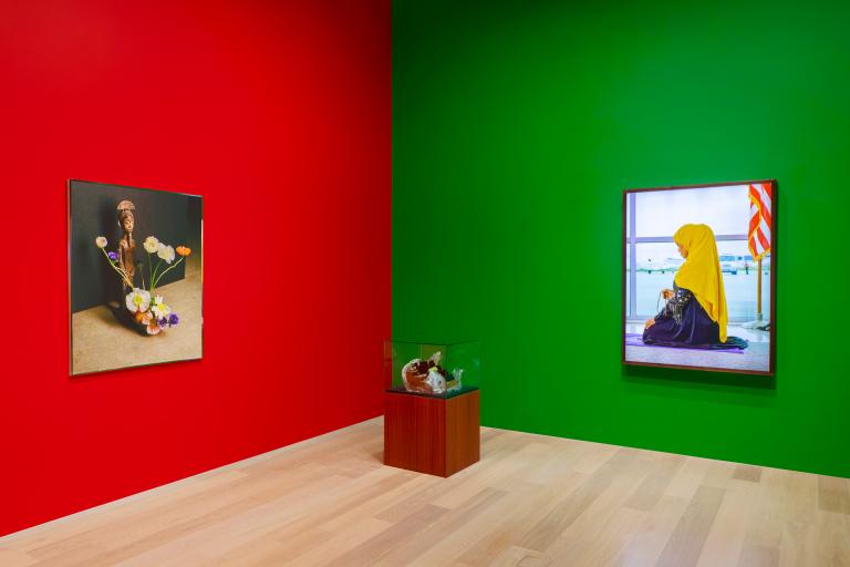 installation view of Awol Erizku exhibition
