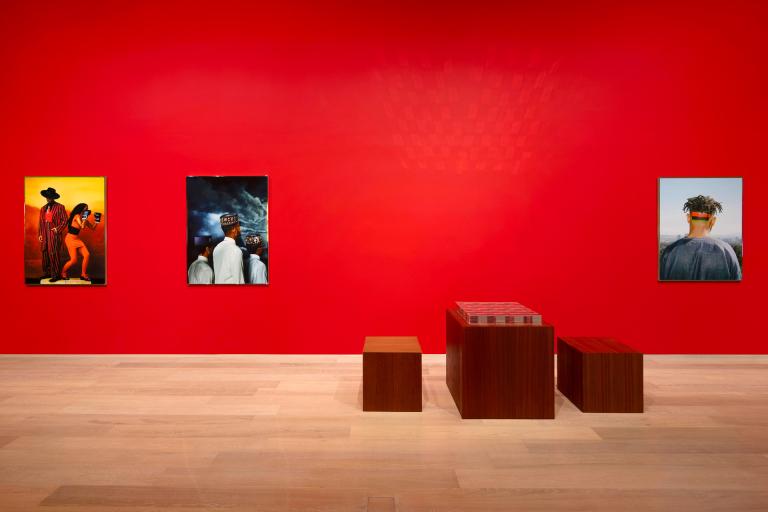 installation view of Awol Erizku exhibition