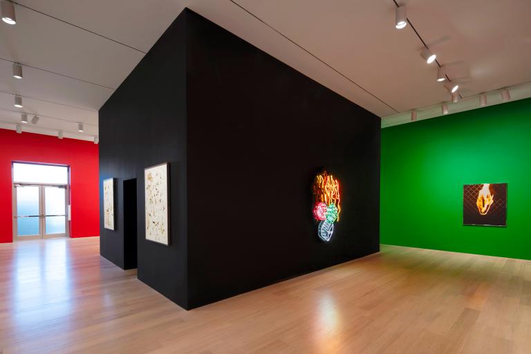 installation view of Awol Erizku exhibition