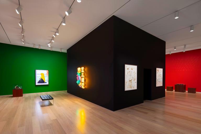 installation view of Awol Erizku exhibition