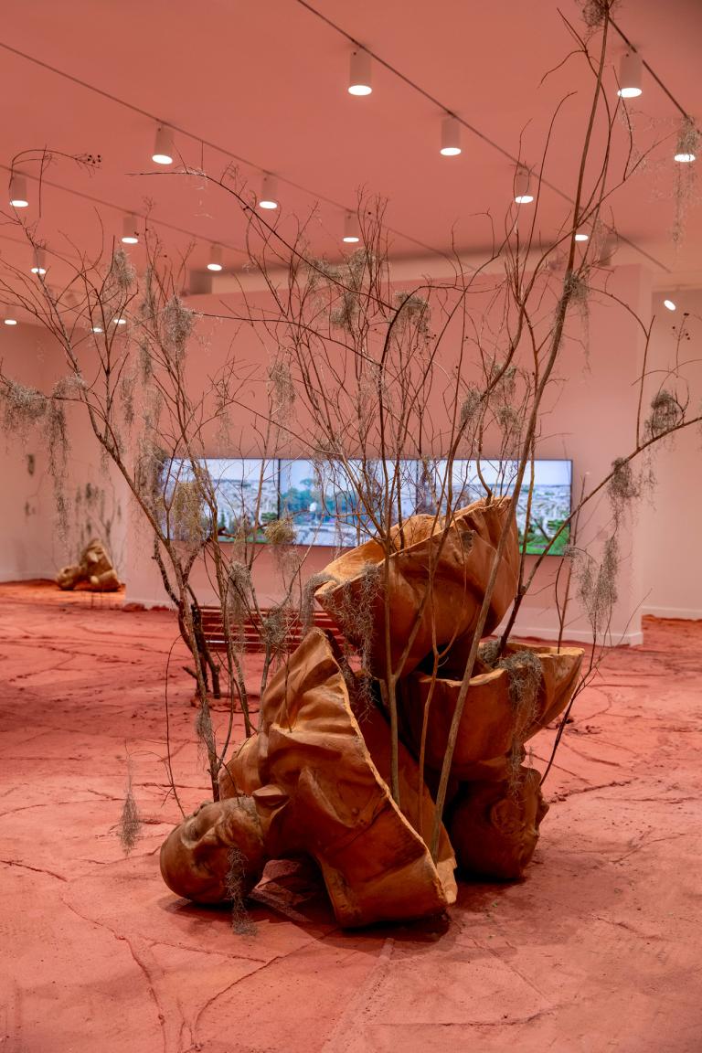 installation views of Ivan Argote exhibition