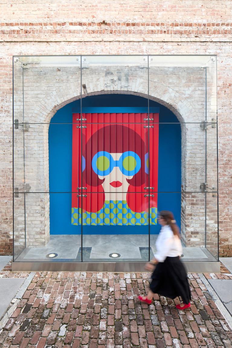 installation view of Olimpia Zagnoli exhibition
