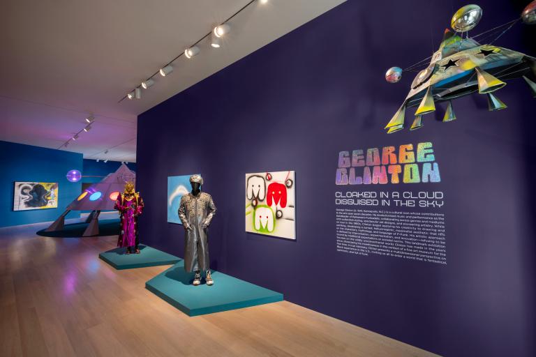 installation view of george clinton exhibition