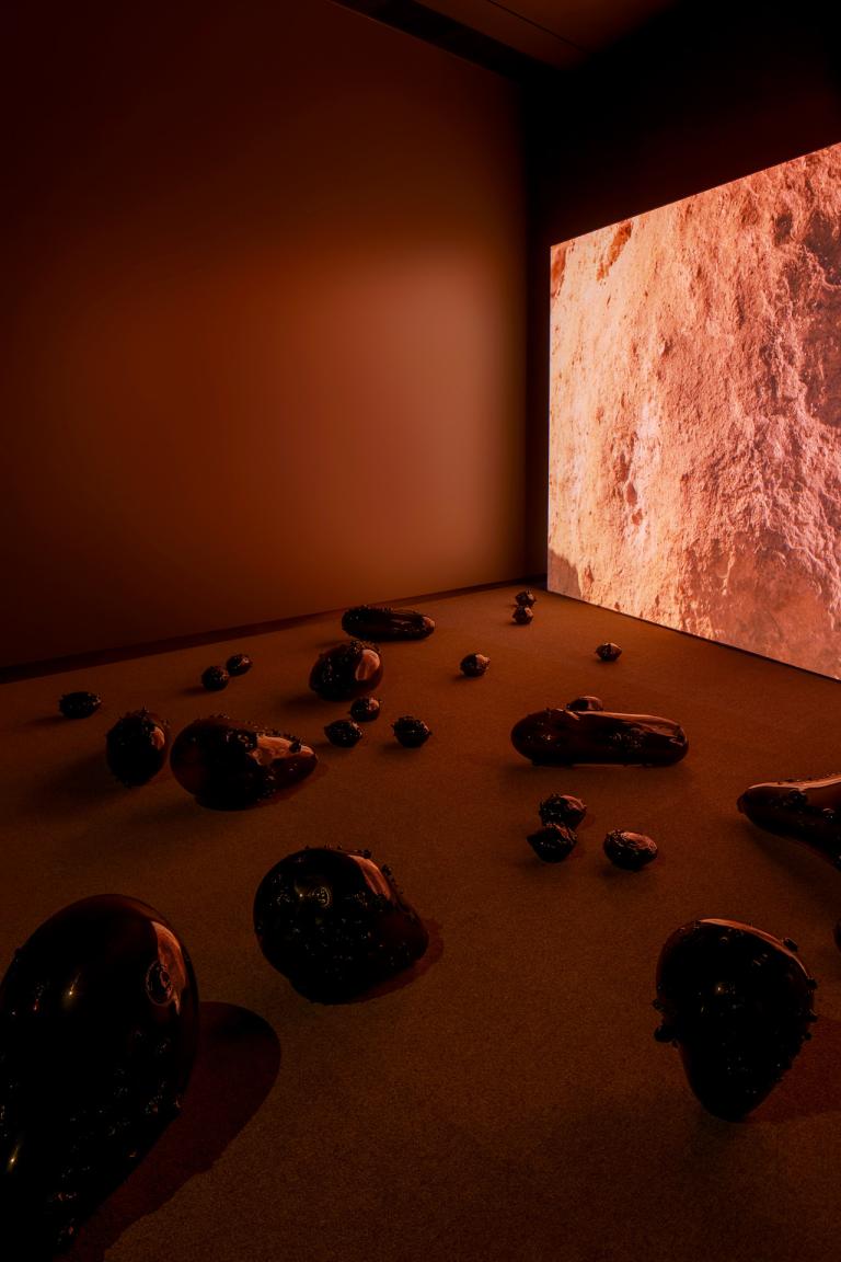 installation view of Monira Al Qadiri exhibition