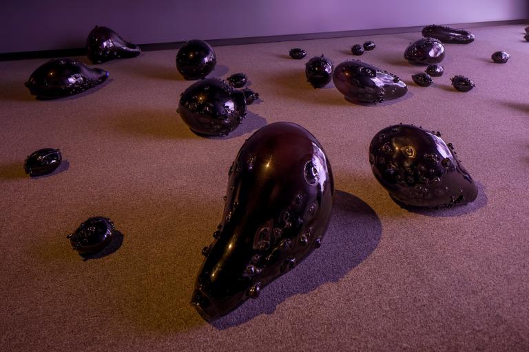 installation view of Monira Al Qadiri exhibition