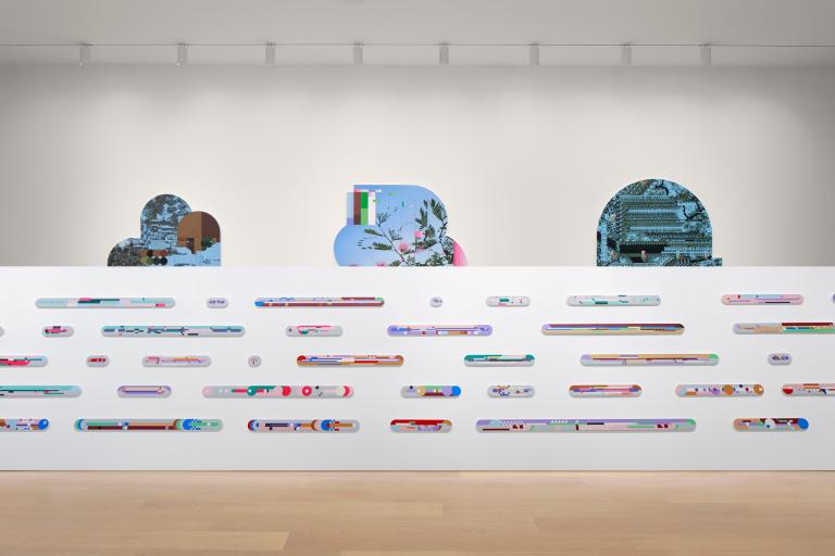 installation view of Thukral and Tagra exhibition