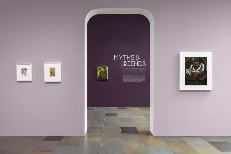 installation view of Myths and Legends exhibition