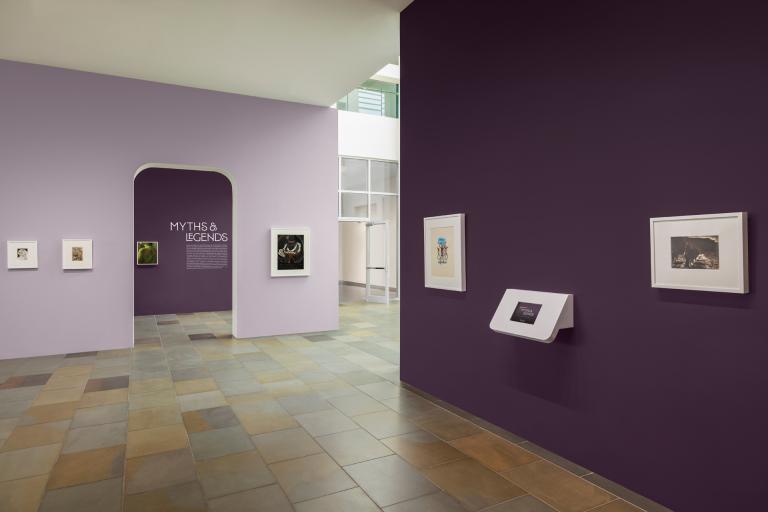 installation view of Myths and Legends exhibition