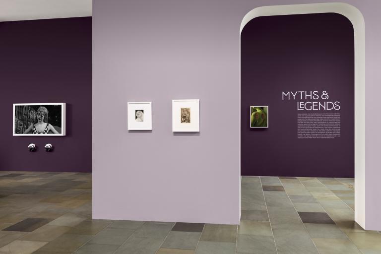installation view of Myths and Legends exhibition