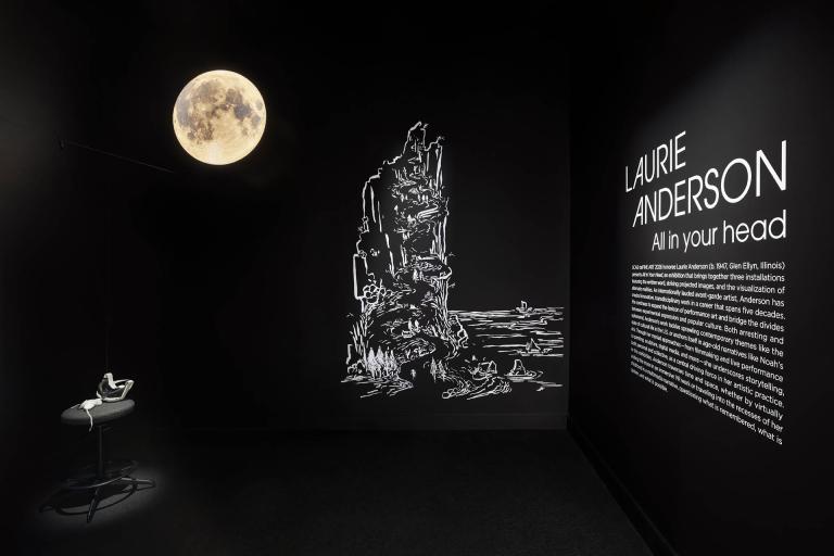 installation view of Laurie Anderson exhibition
