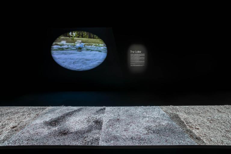 installation view of Laurie Anderson exhibition