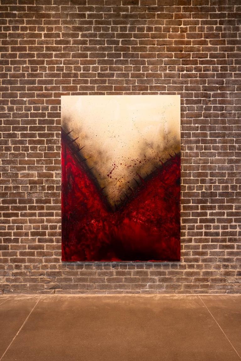 installation view of Anish Kapoor exhibition