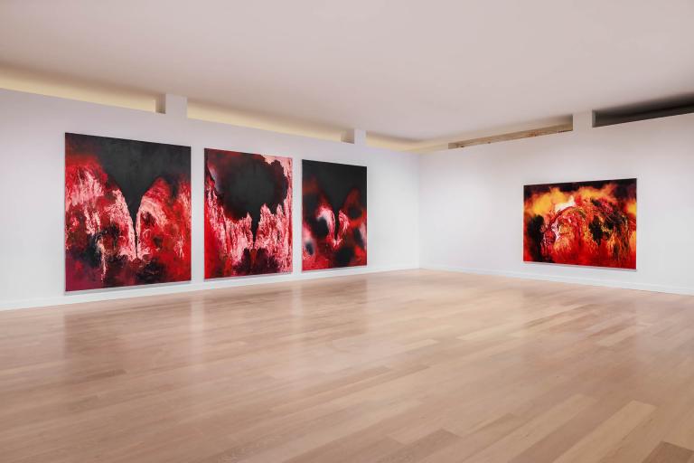 installation view of Anish Kapoor exhibition