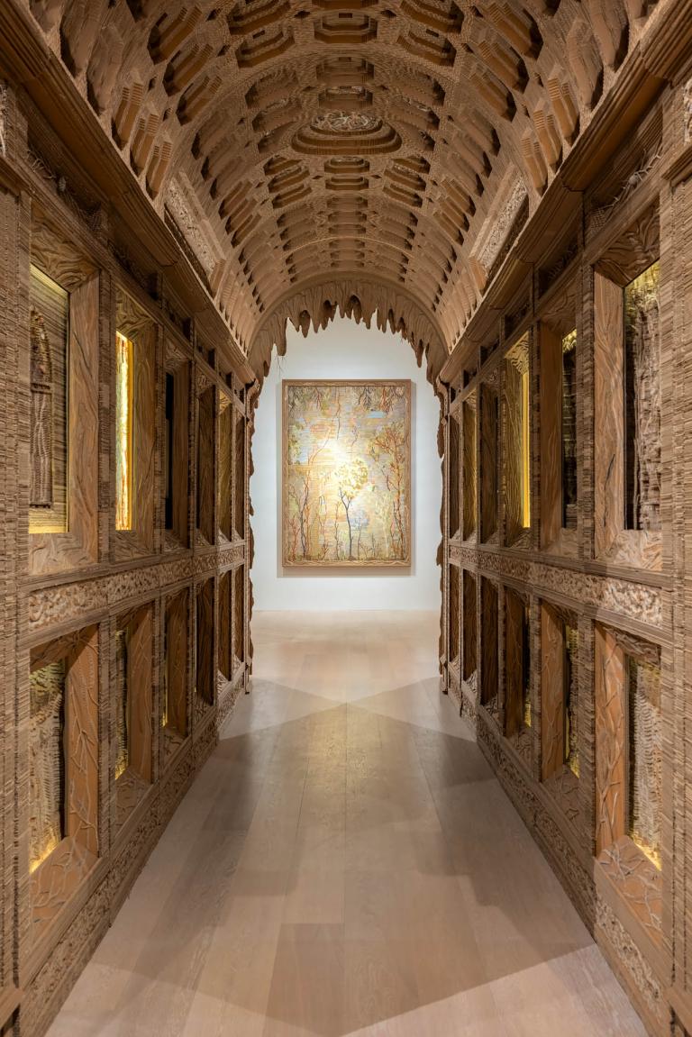 installation view of Eva Jospin exhibition