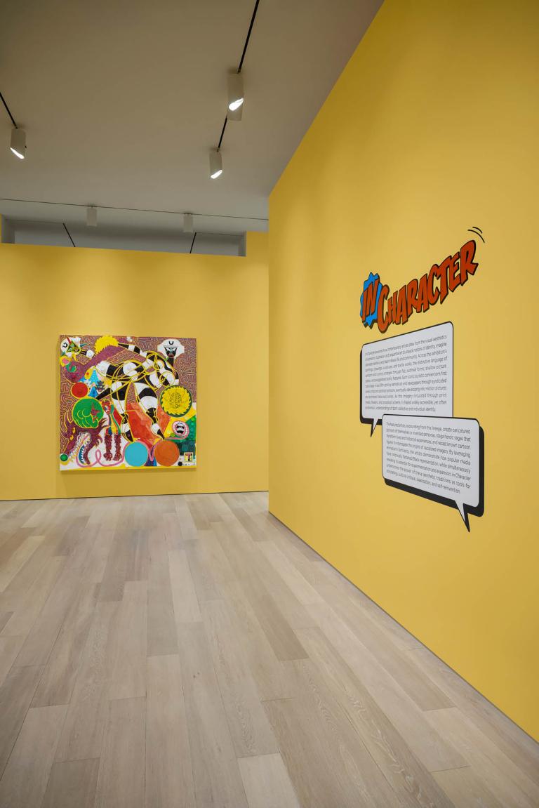 installation view of In Character exhibition