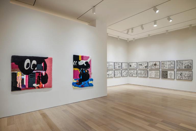 installation view of In Character exhibition