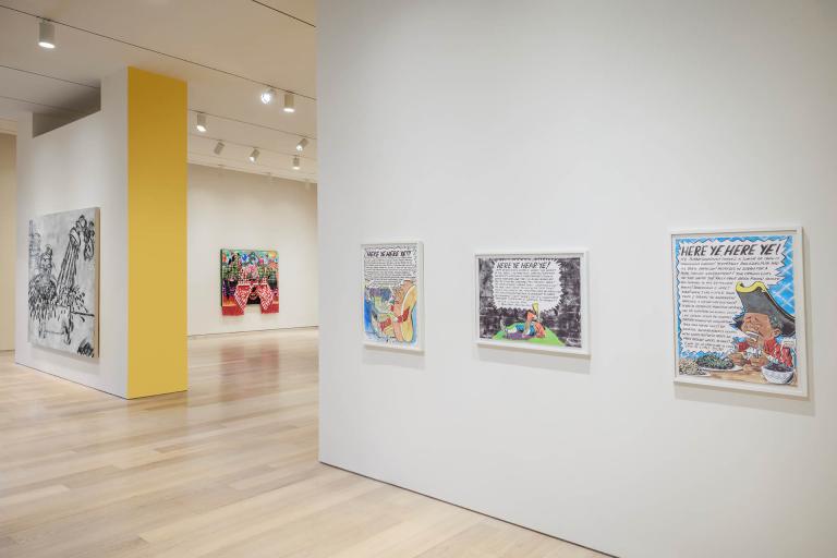 installation view of In Character exhibition