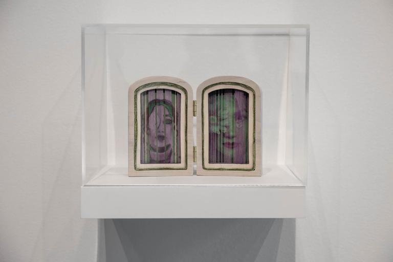 installation view of Mona Bozorgi exhibition