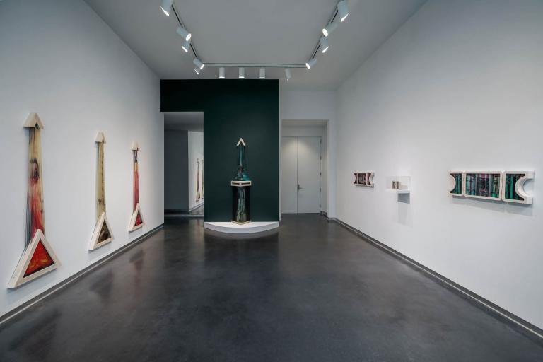 installation view of Mona Bozorgi exhibition