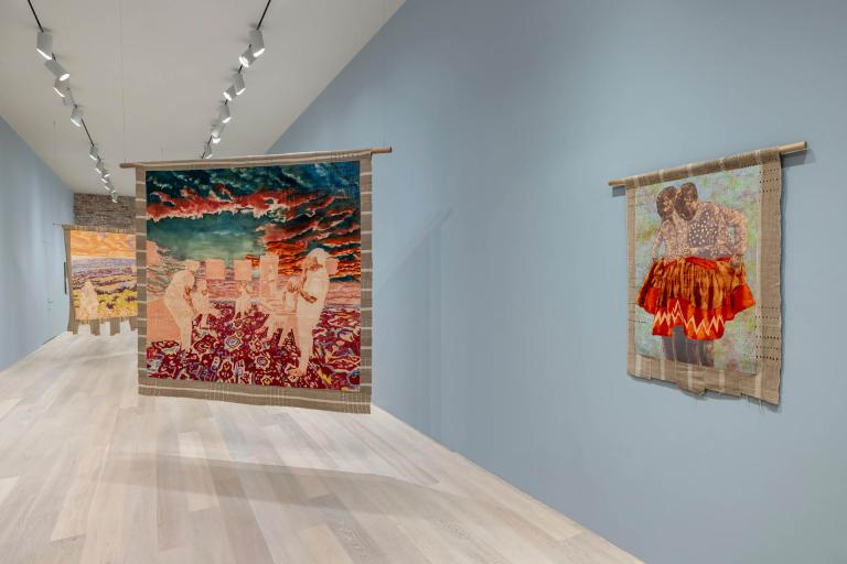 installation view of Nengi Omuku exhibition